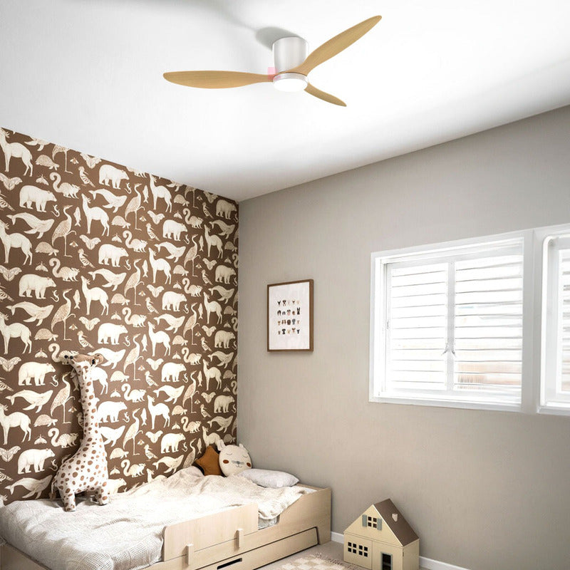 Ventilador De Techo Venture Wood Luz Led Buena Luz