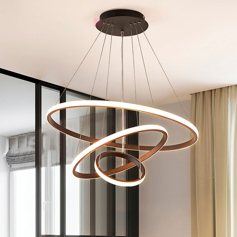 Lámpara Colgante Laser Led Incluido Living Comedor Buena Luz