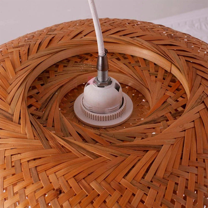 Lámpara Colgante De Techo Cuencos Led Comedor Buena Luz Estructura Natural
