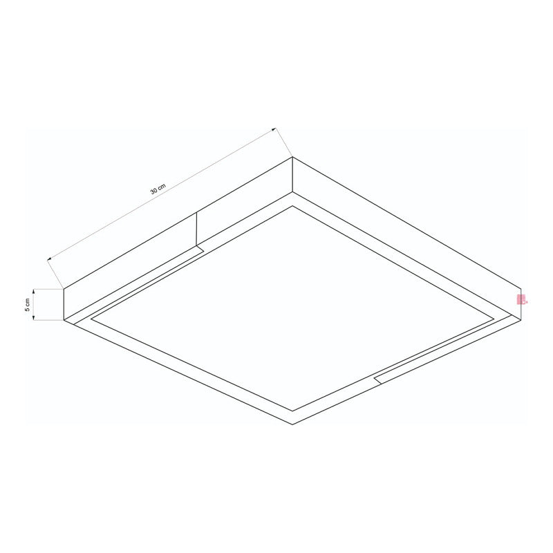 Plafón De Techo Modulo Madera Lámpara Led 18w Buena Luz