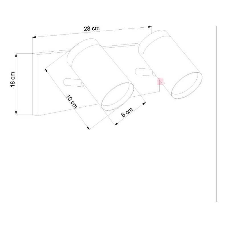 Plafón Dolby 2 Luces Techo Iluminacion Led Diseño Buena Luz