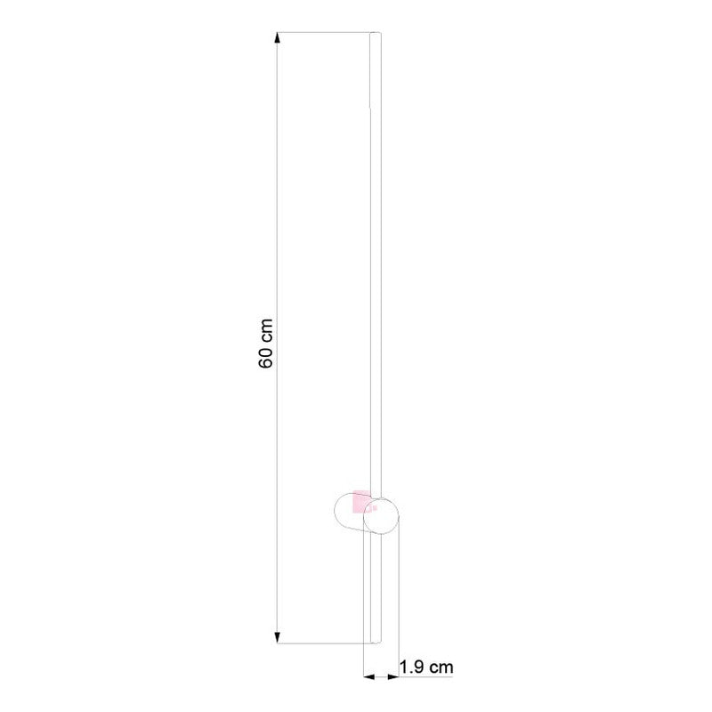 Aplique Pared Tower Diseño Espejo Lámpara Led Buena Luz Estructura Negro / Luz Cálida