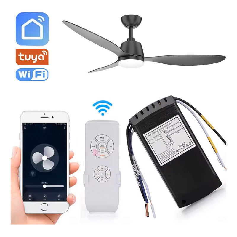 Ventilador De Techo 3 Aspas Luz Led Diseño Galaxy Buena Luz