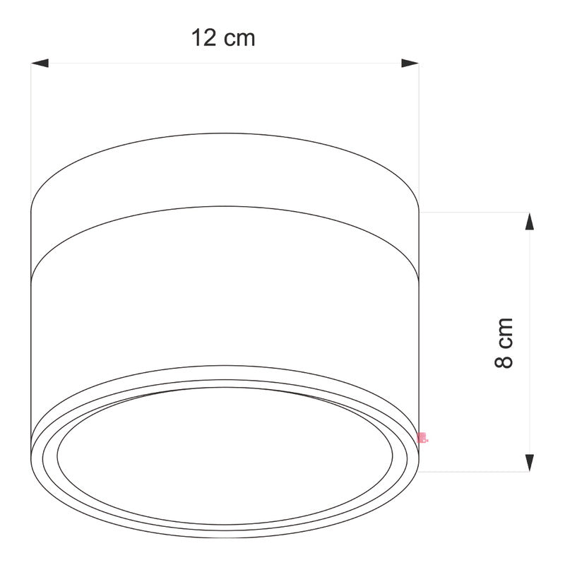 Lámpara Techo Pipe Luz Led Plafón Madera 12cm Buena Luz