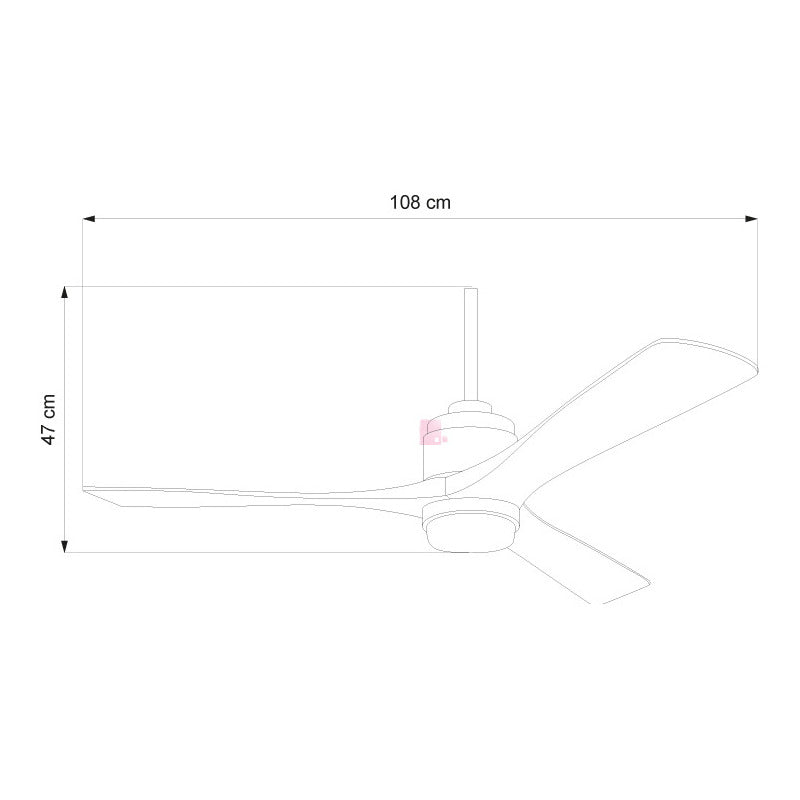 Ventilador De Techo Fith 3 Aspas Madera Inteligente Tuya