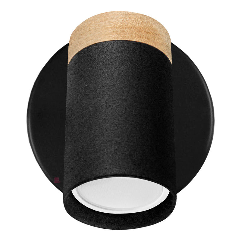 Aplique De Pared Dolby 1 Luz Led Dirigible Diseño Buena Luz Estructura Negro