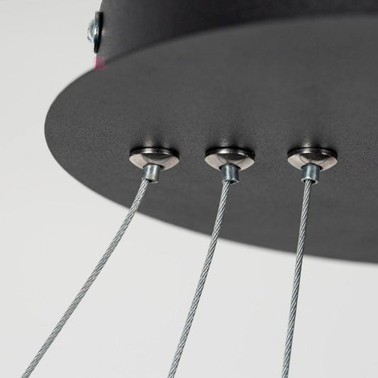 Lámpara Colgante Laser Led Incluido Living Comedor Buena Luz Estructura Negro / Luz Cálida