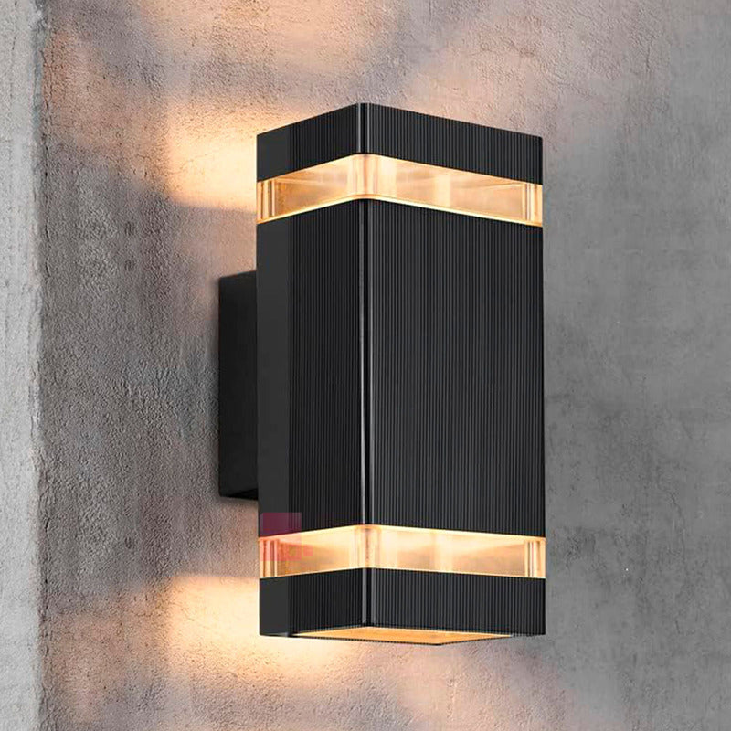 Aplique Pro De Pared Exterior Doble Luz Led Ip65 Buena Luz