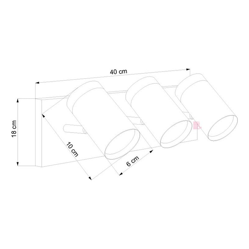 Aplique Dolby 3 Luces Iluminacion Led Diseño Buena Luz