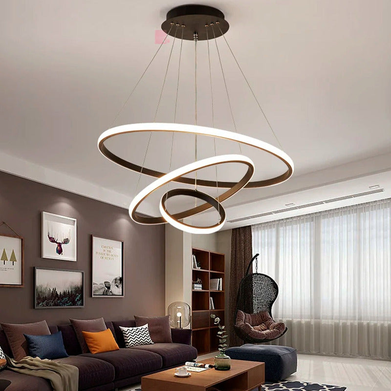 Lámpara Colgante Laser Led Incluido Living Comedor Buena Luz