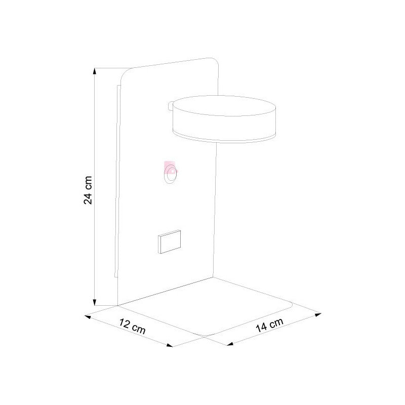 Aplique Pared Suite Usb Diseño Dormitorio Led Buena Luz