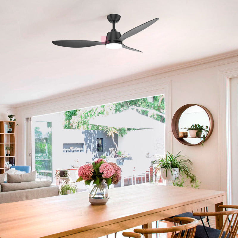 Ventilador De Techo 3 Aspas Luz Led Diseño Galaxy Buena Luz
