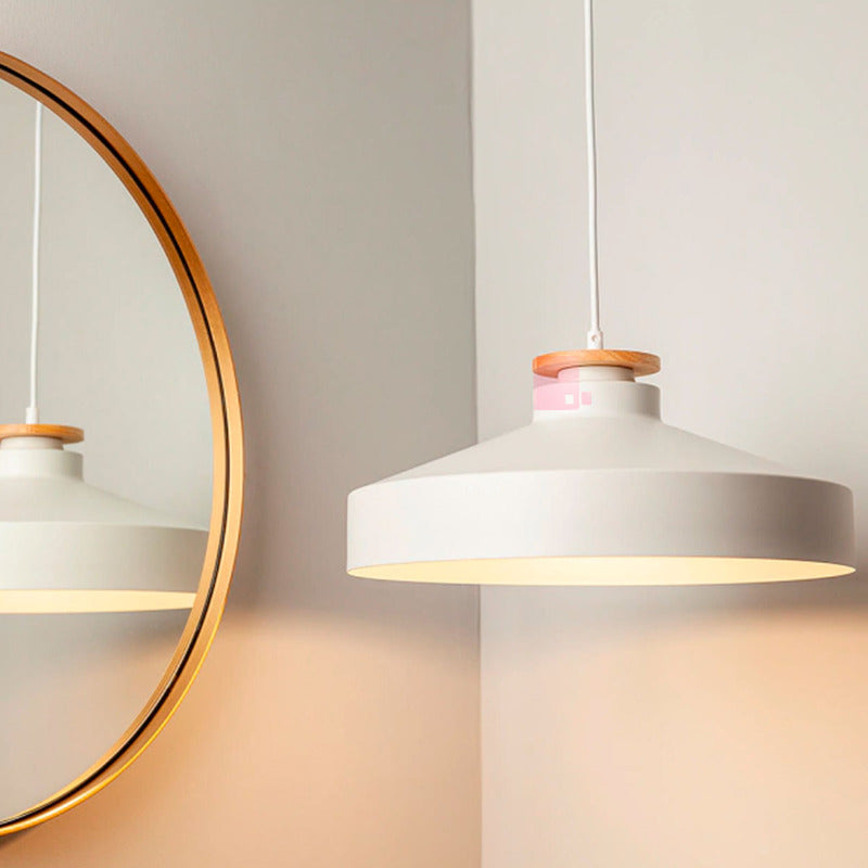 Lampara Colgante Wood Iluminacion Led Decorativa Buena Luz