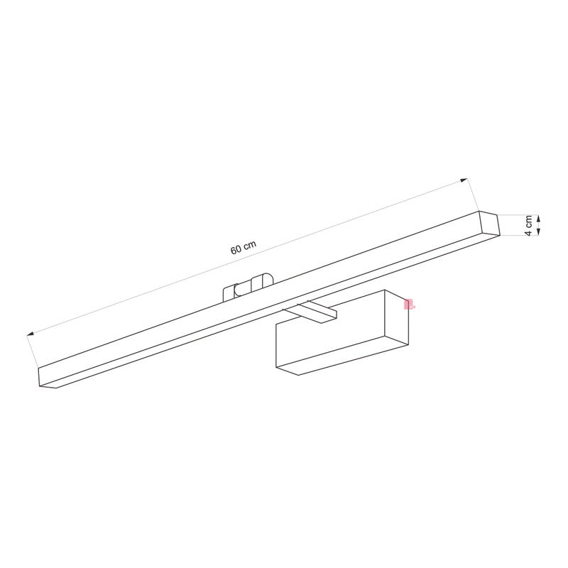 Aplique De Pared Line 60cm Diseño Moderno Baño Led Buena Luz