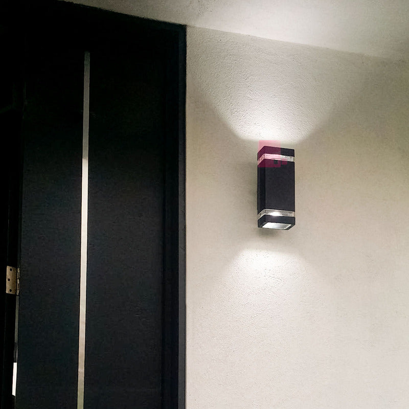 Aplique Pro De Pared Exterior Doble Luz Led Ip65 Buena Luz