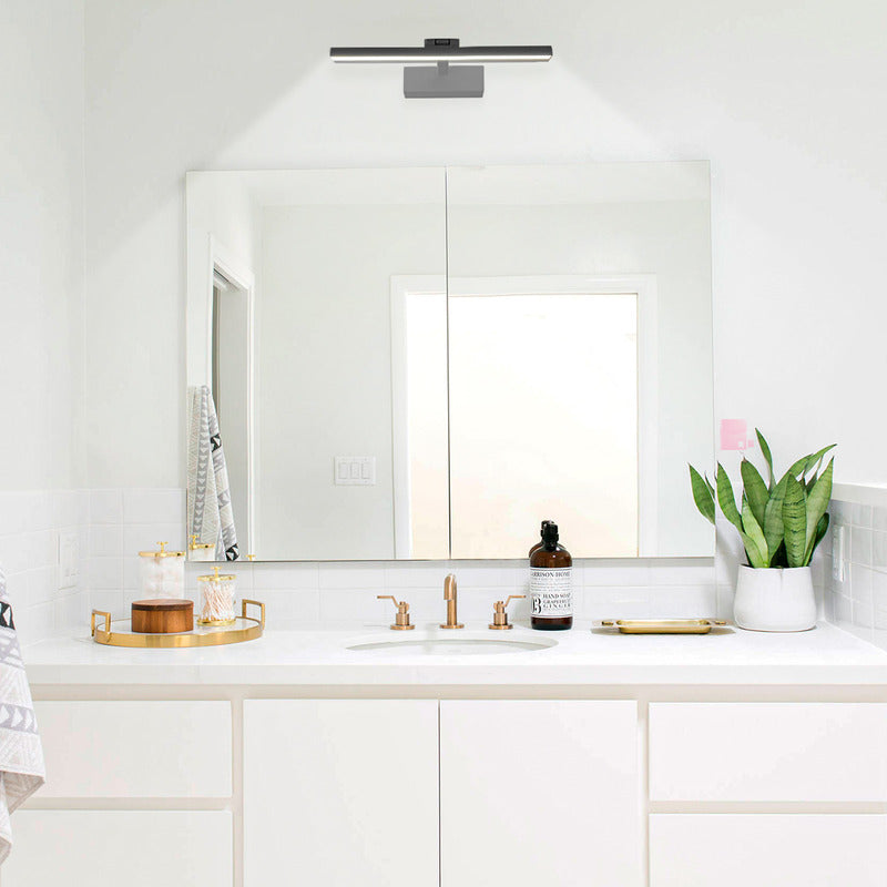 Aplique Pared Line Diseño Espejo Baño Lámpara Led Buena Luz