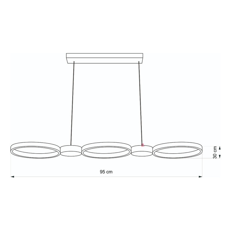 Lámpara Colgante De Techo Infinit Led Comedor Buena Luz