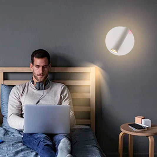 Aplique Cabecera Circle Led Direccional Movil Buena Luz Estructura Blanco