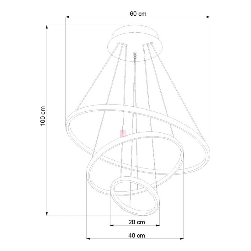 Lámpara Colgante Laser Led Incluido Living Comedor Buena Luz