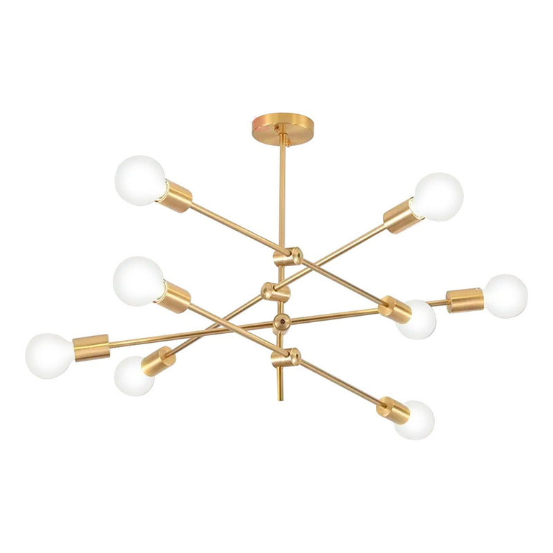 Lampara Colgante Dylan Iluminación Decorativa Buena Luz Estructura Dorado