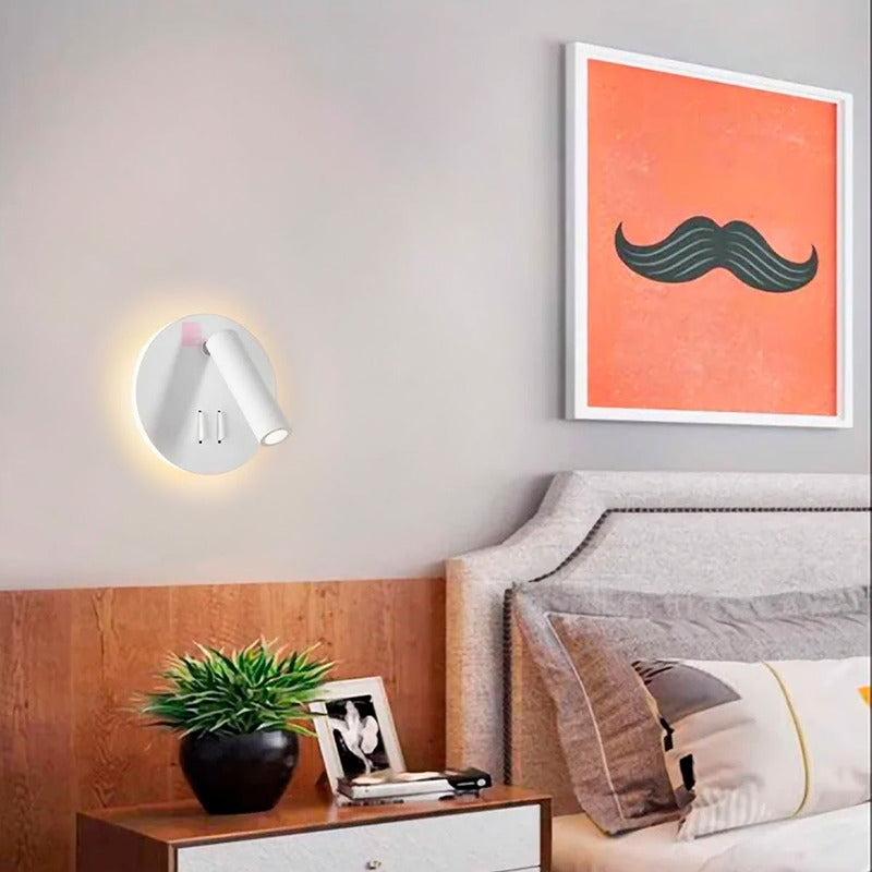 Aplique Cabecera Circle Led Direccional Movil Buena Luz