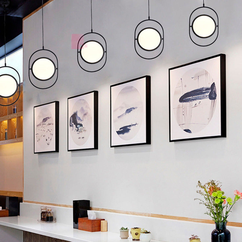 Lampara Colgante Wow Led Direccional Decorativa Buena Luz Estructura Negro