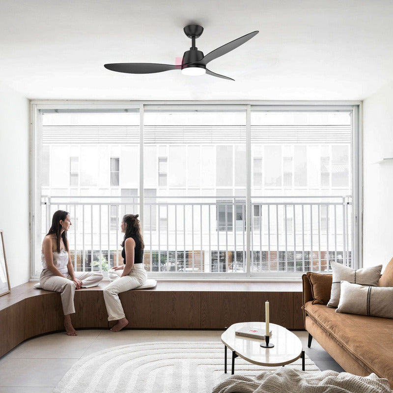 Ventilador De Techo 3 Aspas Luz Led Diseño Galaxy Buena Luz