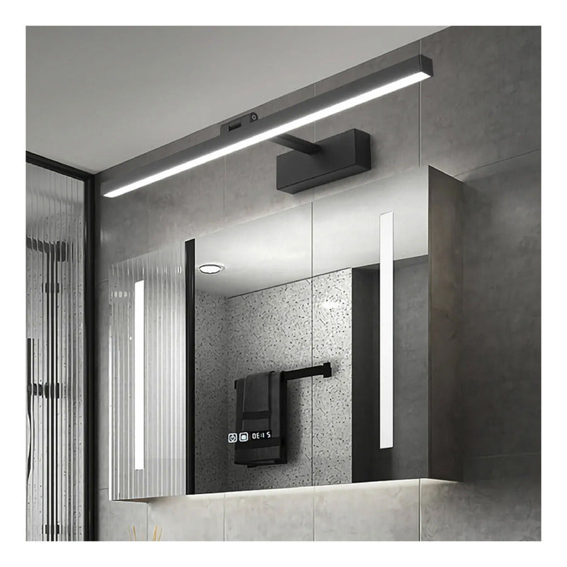 Aplique Pared Line Diseño Espejo Baño Lámpara Led Buena Luz