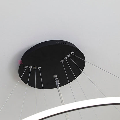 Lámpara Colgante Laser Led Incluido Living Comedor Buena Luz Estructura Negro / Luz Cálida