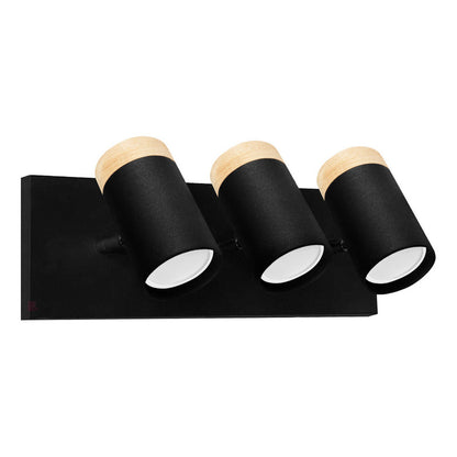 Aplique Dolby 3 Luces Iluminacion Led Diseño Buena Luz Estructura Negro