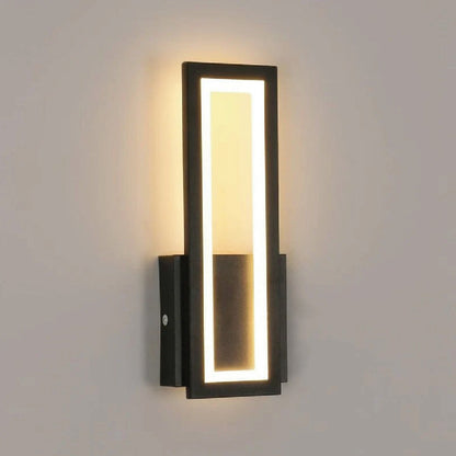 Aplique De Pared Quadra Moderno Living Lámpara Led Buena Luz Estructura Negro / Luz Cálida