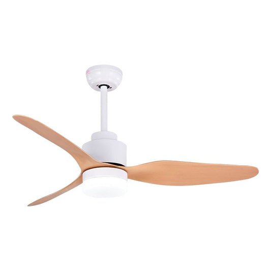 Ventilador De Techo Venture Wood Luz Led Buena Luz Cantidad De Aspas 3 Estructura Blanco Aspas Madera Diámetro 3.048 M Frecuencia 60 Material De Las Aspas Madera