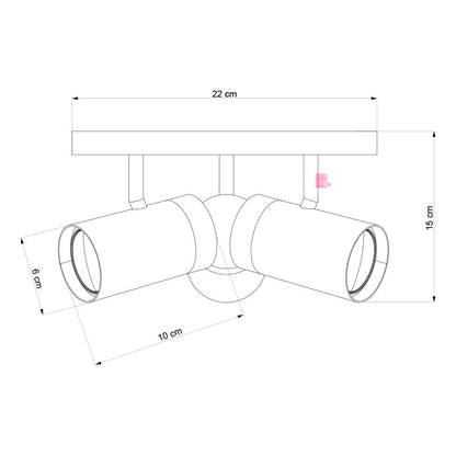 Disco Plafon Dolby De Techo 3 Luces Led Direccional Buenaluz