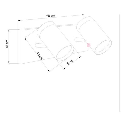 Plafón Dolby 2 Luces Techo Iluminacion Led Diseño Buena Luz