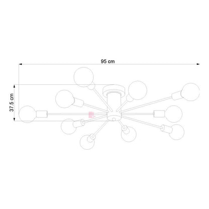 Lámpara De Techo Azteka Led Ideal Living Comedor Buena Luz