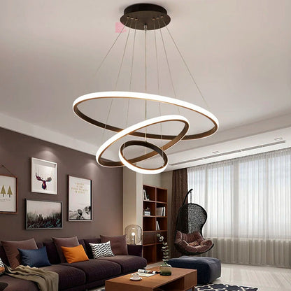 Lámpara Colgante Laser Led Incluido Living Comedor Buena Luz Estructura Negro / Luz Cálida