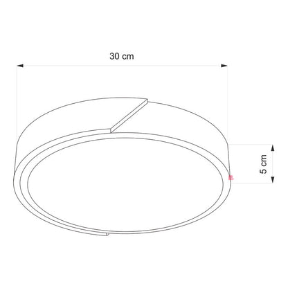 Lámpara Plafón De Techo Pipe Diseño Madera 30cm Buena Luz