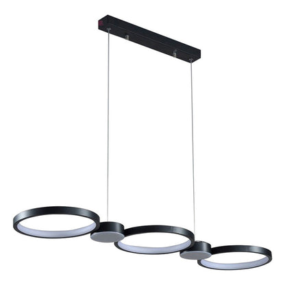 Lámpara Colgante De Techo Infinit Led Comedor Buena Luz Estructura Negro / Luz Cálida