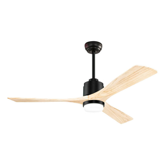 Ventilador De Techo Fith 3 Aspas Madera Inteligente Tuya Estructura Negro Diámetro 1.32 M Frecuencia 60hz