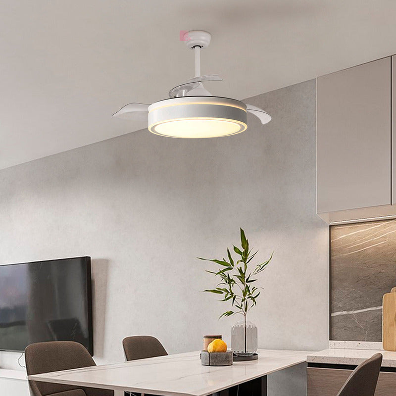 Ventilador De Techo Wow 3 Aspas Led Retráctil Inteligente