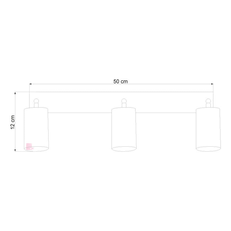Aplique Plafón Infinity 3 Luces Direccionales Cabezal Madera