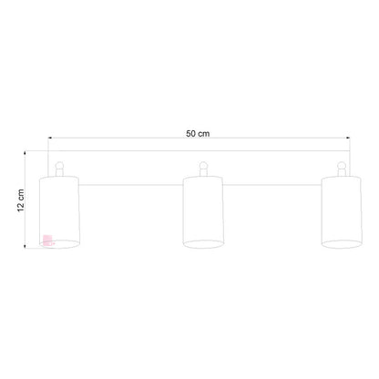 Aplique Plafón Infinity 3 Luces Direccionales Cabezal Madera