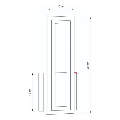 Aplique De Pared Quadra Moderno Living Lámpara Led Buena Luz