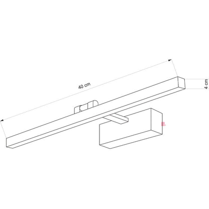 Aplique Pared Line Diseño Espejo Baño Lámpara Led Buena Luz