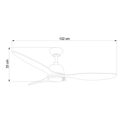 Ventilador De Techo 3 Aspas Luz Led Diseño Galaxy Buena Luz