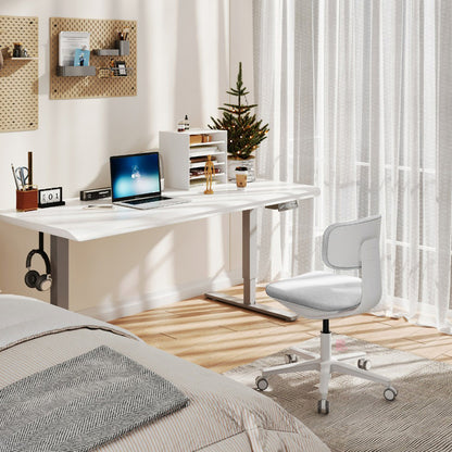 Silla De Escritorio Mac Oficina Diseño Ergonómico Y Calidad Color Gris Material Del Tapizado Tela Elástica