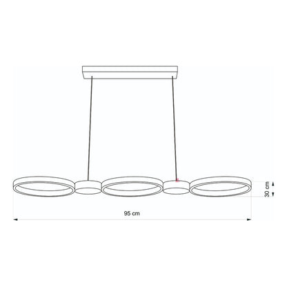 Lámpara Colgante De Techo Infinit Led Comedor Buena Luz