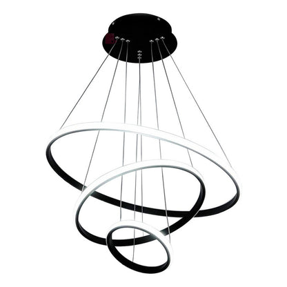 Lámpara Colgante Laser Led Incluido Living Comedor Buena Luz Estructura Negro / Luz Cálida