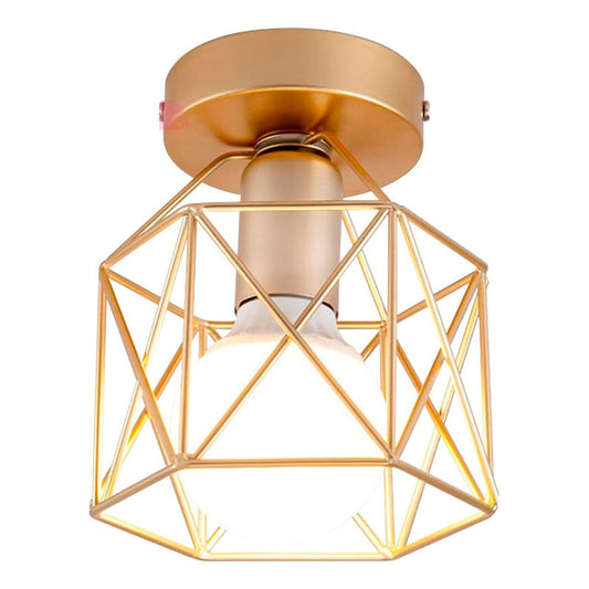 Lámpara Plafón Redonda 10w 3000k Buena Luz Zuma Estructura Dorado