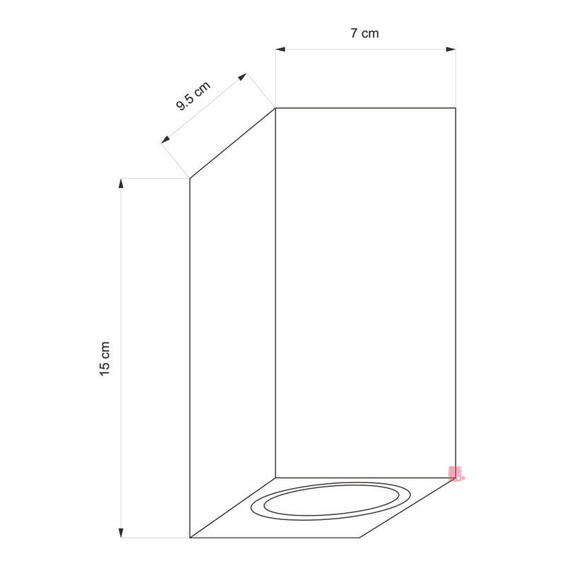 Aplique Exterior De Pared Deck Bidireccional Iluminacion Led